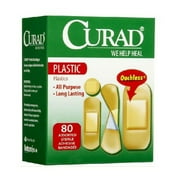 Curad Plastic Bandages Assorted Sizes, 80 ea (Pack of 2)