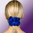 thumbnail image 4 of Velvet Scrunchies King Size Royal XXL Plush Ponytail Holders Oversized Big Made in the USA, 4 of 7