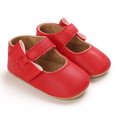 thumbnail image 2 of Yoyauz Baby Girl Mary Jane Shoes Anti Slip Rubber Sole Ballet Slippers Princess Dress Wedding Shoes Newborn Kids Shoes Toddler Shoes（0-12 Month）, 2 of 9