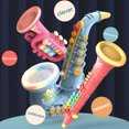 thumbnail image 3 of C Kids Simulation Musical Instrument Toy Electronic Saxophone Trumpet With Led Lights Educational Play Music Gift For Children, 3 of 3
