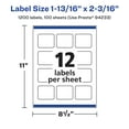 thumbnail image 6 of Avery White Rectangle Labels, 1-13/16" x 2-3/16", 1,200 Labels, 6 of 8
