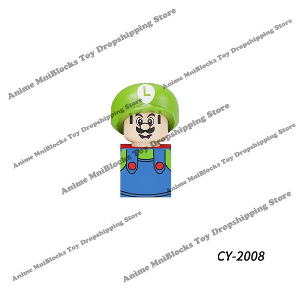 WM-figuras de acción de Super Bros, juguetes de bloques de construcción de dibujos animados de Anime, Luigi, Yoshi, Mini, juegos japoneses, regalos, WM6103 qym unisex