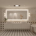 thumbnail image 3 of GODCHAR 77x36 LED Bathroom Mirror, 24V Dual Light Shatterproof Mirror with Anti-Fog, UL Listed, 3 Colors, 3 of 10