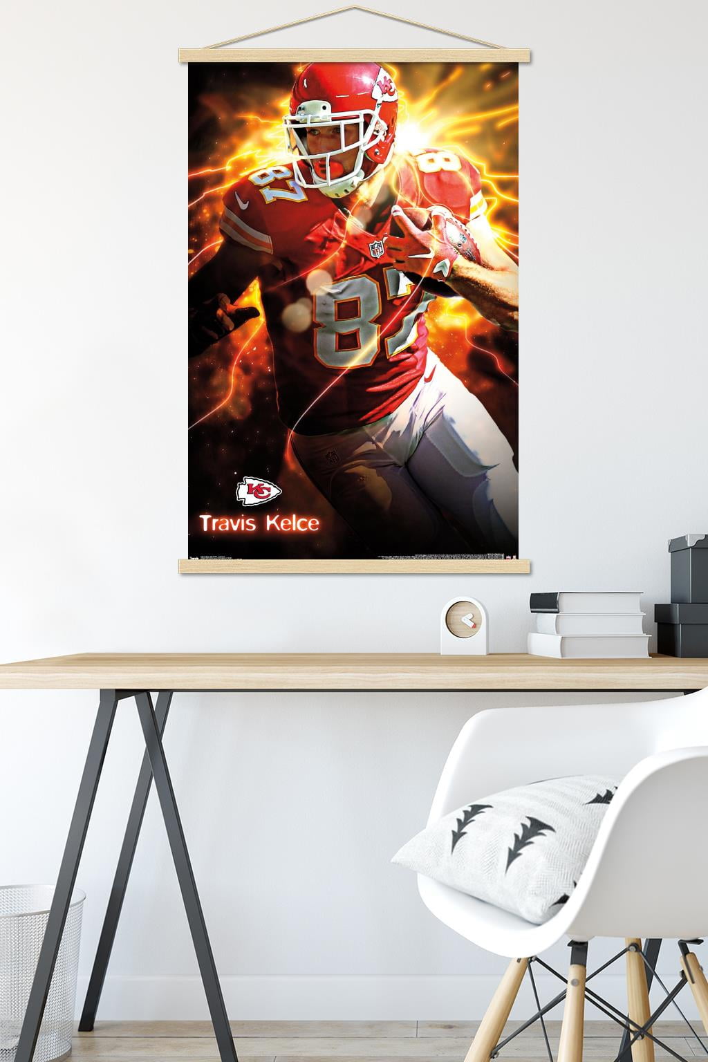 Trends International Nfl Kansas City Chiefs - Travis Kelce 22 Framed Wall  Poster Prints Black Framed Version 14.725 X 22.375 : Target