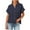 Navy, variant on BiZtdJrK Cotton Linen Shirts with Pocket for Women Button Down Blouse Summer Breathable Short Sleeve Casual Dress Tops Navy XL
