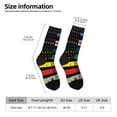 thumbnail image 2 of Yiaed Thin Green Line With USA Flag Print Great elasticity Crew Socks Sports socks for Men and Women, 2 of 6
