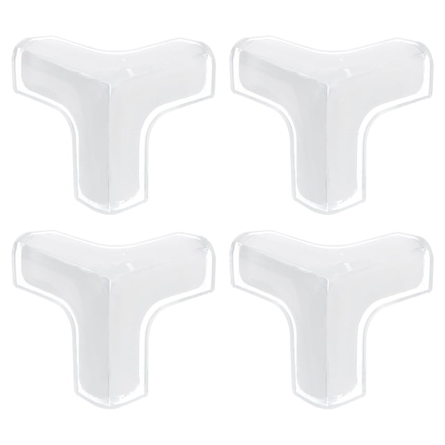Corner Protectors, 4 Pack 44x44x44mm - Edges Protectors Guards, T-Shape Table Corner Bumpers (Transparent)