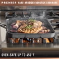 thumbnail image 2 of Calphalon Premier Hard-Anodized Nonstick 11-Inch Square Grill Pan, 2 of 6