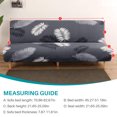 thumbnail image 5 of SHANNA Armless Futon Slipcover Stretch Full Folding Sofa Bed Cover Couch Lounge Covers, Gray Feather, 5 of 6