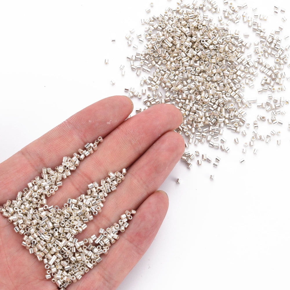 1pound Glass Beads Metallic Colours Cornsilk 2.5~3x2mm Hole: 0.9mm about 15000pcs/pound