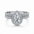 thumbnail image 2 of 2.25Ct Accent Wedding Ring Set, Bridal Ring Set, Pear Diamond Engagement Rings, Promise Ring, Bridesmaid Jewelry, Personalized Gifts For Her, 2 of 5