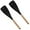 2*Black, variant on Multi Function Cooking Spoon, 3 in 1 Spatula Spoon with Wooden Handle, Heat Resistant Nonstick Silicone Spoonula for Stirring, Scooping