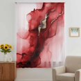 thumbnail image 3 of Red Marble Sheer Curtains 72 Inches Long, Modern Ombre Abstract Ink Painting Art Light Filering Curtains, Breathable Simi Curtain Privacy Drapes for Living Room Bedroom Lightweight Window Treatment, 3 of 9