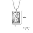 thumbnail image 2 of TEAMER Skeleton Tarot Card Necklace Stainless Steel Amulet Marigold Tarot Card Major Arcana Necklaces for Women Men, 2 of 4