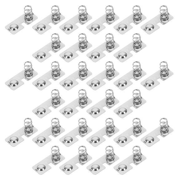 HEANUJJ 100Pcs Plated Silver Stainless Steel Aa Battery Terminal Springs for DIY Electronics and Battery Case Repairs