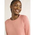 thumbnail image 2 of Joyspun Women's and Women’s Plus French Terry Sweatshirt and Joggers Set, 2-Piece, Sizes XS to 3X, 2 of 6