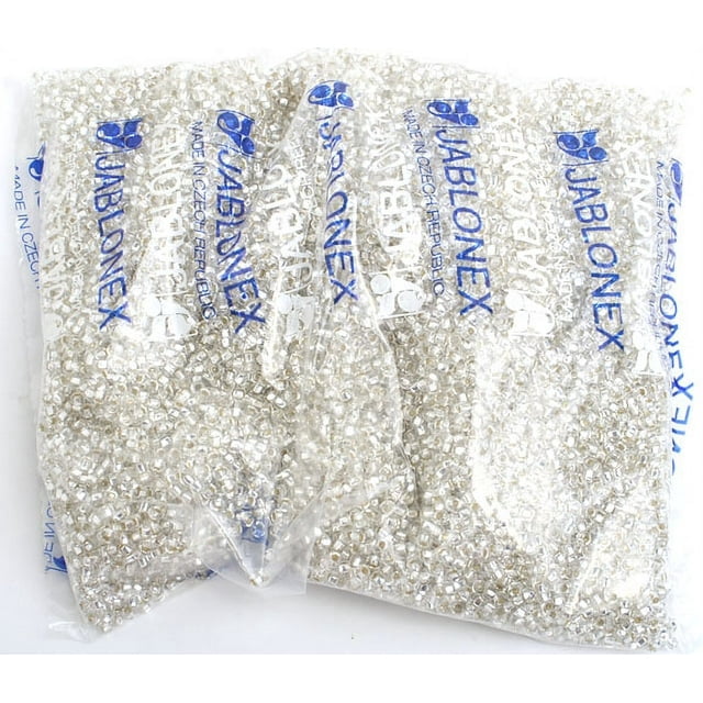 John Bead Czech Glass Seed Beads 8/0 (500g) Silver Lined Crystal Bead