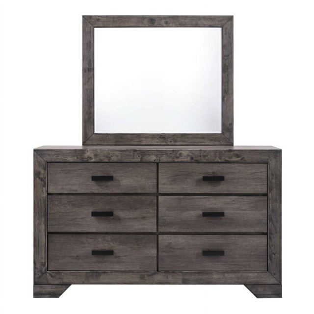 Picket House Furnishings Ensemble Commode et Miroir Grayson 6 Tiroirs