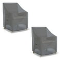 thumbnail image 3 of Covers & All Outdoor Chair Cover 12 OZ Pack of 2 Waterproof - 100% Weather Resistant Customize cover Stackable /Patio Chair covers with Air Pocket & Drawstring for Snug Fit (32"L x 37"D x 36"H, Grey), 3 of 6