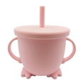 thumbnail image 2 of Vasos de silicona para bebés Sunnimix Vasos de alimentación Botella de paja 160ml 6+ Meses Rosa, 2 of 7