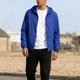 thumbnail image 4 of Mens Tops Manga Larga Color Sólido Bolsillo con Cremallera Al Aire Libre con Capucha Ropa Exterior Casual Poliéster Moda Blusa de Manga Corta, 4 of 9