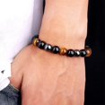 thumbnail image 4 of Triple Protection Bracelet,obsidian Bracelet,black Obsidian, 4 of 5