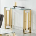 thumbnail image 4 of Contemporary Stainless Steel & Glass Console/Desk in Gold, 4 of 6