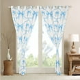 thumbnail image 3 of Cartoon Bowknot Curtains 38"Wx45"L,2 Panels Bow Knot 30%-50% Blackout Curtains Butterfly Knot Bow Tie Curtains & Drapes Watercolor Aesthetic Coquette Geometric Blue Window Curtains, 3 of 6