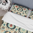 thumbnail image 4 of Designart "Blending Nomadic Tribes In Orange Ikat" Ikat Bedding Covert Set - Victorian Bed Set With 1 Sham, 4 of 5