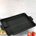 thumbnail image 3 of Lubelski Household Rectangle Metal Non-stick Barbecue Frying Grill Pan Cookware BBQ Plate, 3 of 9