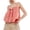 orange color, variant on Plaid Camisole Top for Women Tie Front Peplum Sleeveless Shirts Spaghetti Strap Tank Tops Daily Wear