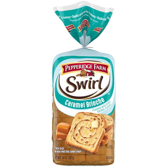 Pepperidge Farm Swirl Caramel Brioche Flavored Bread, 14 oz Bag
