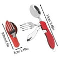 thumbnail image 3 of Camping & Hiking Portable 4-In-1 Stainless Steel Tableware Set - Spoon Fork and Multitool for Outdoor Feasts and Adventures, 3 of 8