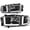 Black, variant on DNA Motoring For 94-02 Dodge Ram 1500 2500 3500 LED DRL Black Amber 4pcs Corner Headlight Lamps
