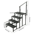 thumbnail image 3 of Modern Porch Steps with Handrail Swimming Pool Ladder 4 Steps Floor Mount, 3 of 16