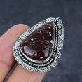 thumbnail image 2 of Natural Cappuccino Jasper Gemstone 925 Sterling Silver Jewelry Ring Size 7, 2 of 2