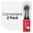 thumbnail image 3 of Colgate 360 Vibrate Charcoal Battery Powered Electric Toothbrush, Soft, 2 Pack, 1 AAA Battery Included, 3 of 14