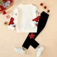 thumbnail image 4 of TTUHYWXI Toddler Girl Clothes Floral Printed Sweatshirt Pants 2Pcs Fall Outfits for Little Girls Clothing Set Size 3-7 Years (Red, 4-5 Years), 4 of 6