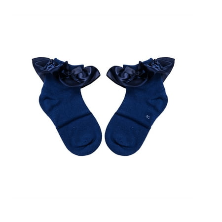 

FOCUSNORM Toddler Baby Girls Tutu Socks Bow Lace Newborn Infant Frilly Sock Cotton Short Socks