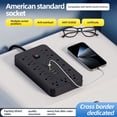 thumbnail image 4 of JOUALY 19-in-1Compact Power Strip, Surge Protector with 13 Wide Spaced AC Outlets & 6 USB Ports(3A3C), Flat Plug 5FT Cord, FCC Certified USB Charging Station for Home Office Dorm Travel, Black, 4 of 6