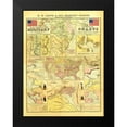 thumbnail image 2 of Lloyd 12x14 Black Modern Framed Museum Art Print Titled - Military Campaign Charts of United States, 2 of 5