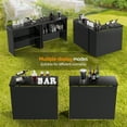 thumbnail image 4 of Ktaxon 45" Foldable Commercial Bar Table, Portable Mobile Bartending Station for Events,  Pop-Up Bar with LED Skirt for Outdoor/Indoor - Black, 4 of 7