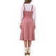 thumbnail image 3 of VESTIDO TANK RIBETEADO DE MUJER INSPIRE CHIC CON CUELLO CUADRADO Y SIN MANGAS, CORTO EN A, LONGITUD MIDI, CASUAL, COLOR M ROSA, 3 of 5