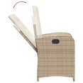 thumbnail image 3 of vidaXL 7 Piece Garden Dining Set with Cushions Beige Poly Rattan, 3 of 5