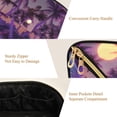 thumbnail image 5 of FORMRS Makeup Bag Travel Cosmetic Organizer for Women Fold Flat Zipper Pouch with Handle, Night Purple Road, 5 of 8