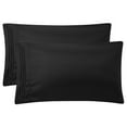 thumbnail image 1 of Funda de Almohada de Microfibra PiccoCasa Juego de 2 Suaves Transpirables con Cierre de Cremallera Negro 36x51cm, 1 of 6