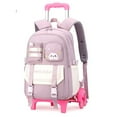 thumbnail image 3 of Wadan 17-Inch 6-Wheel Rolling Daily School Backpack – Stylish Trolley & Shoulder Bag for Girls, 3 of 8