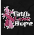 thumbnail image 2 of Faith Hope Love Breast Cancer Aware Hoodie Sweatshirt Women Brisco Brands S, 2 of 6