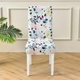 thumbnail image 6 of Chair Covers for Dining Room Set of 6, Printed Stretch Spandex Dining Chair Covers, Washable Removable Parsons Chair Slipcovers Protector for Dining Room, Kitchen, Hotel (6PCS, Flower), 6 of 6