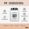 thumbnail image 5 of NAKED Whey Vanilla Protein Powder - Only 3 Ingredients - Grass Fed Whey Protein Powder, Vanilla Flavor, and Organic Coconut Sugar, No GMO, No Soy, and Gluten Free - 24 Servings, 5 of 6